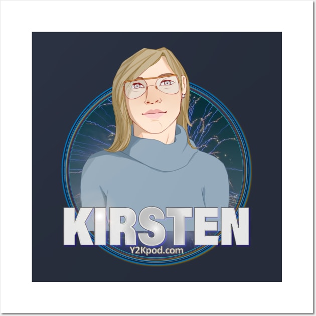 Y2K Audio Drama Podcast Character Design - Kirsten Wall Art by y2kpod